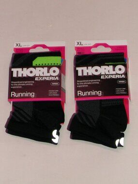 2 Pairs Thorlo Experia X SPEED Running Ultra Light Low-Cut Sock Men's XL Black